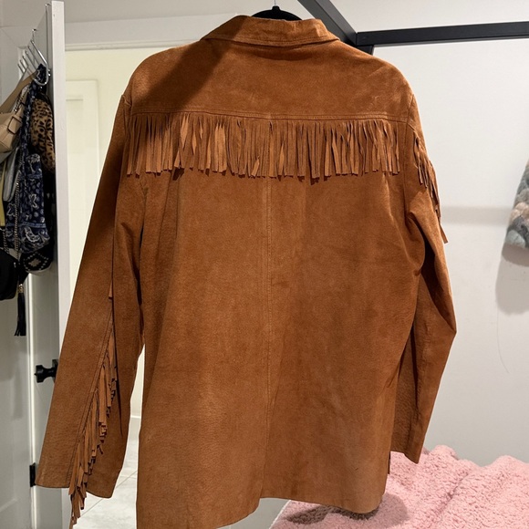 Chicos vintage Fringed Tan Suede Jacket - Picture 4 of 11